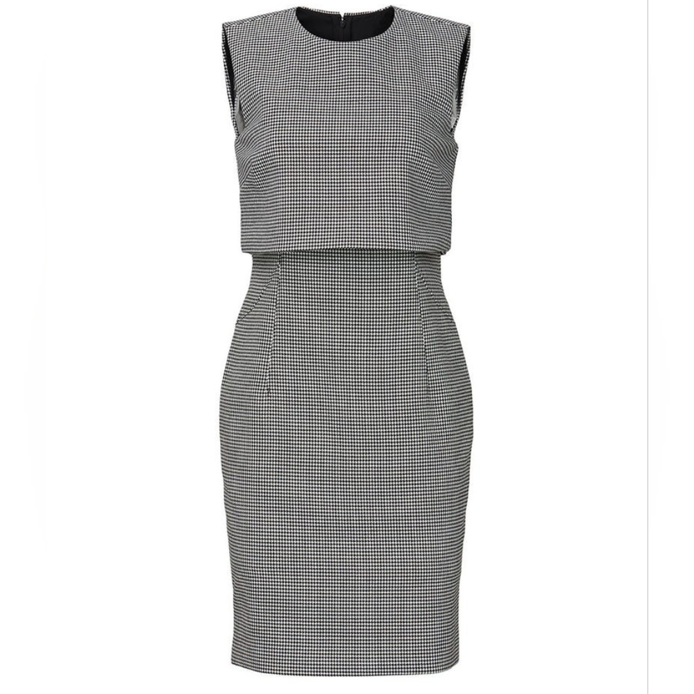 Toccin Houndstooth Sheath Dress